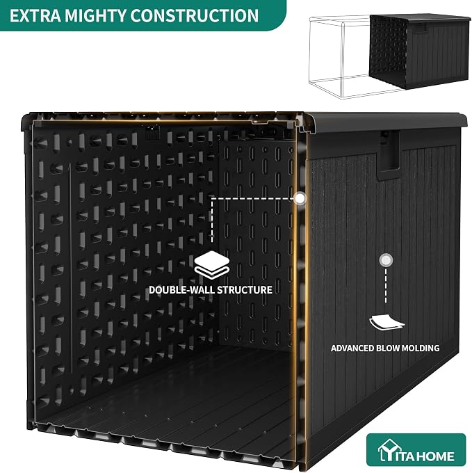 YITAHOME 180 Gallon Double-Wall Deck Box - Image 2
