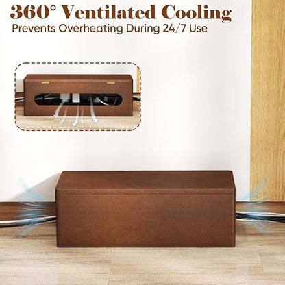 Delamu Cable Management Box Wooden - Image 3