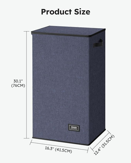SOLEDI Laundry Hamper with Lid 100L Large & Tall Collapsible Laundry Basket - Image 7