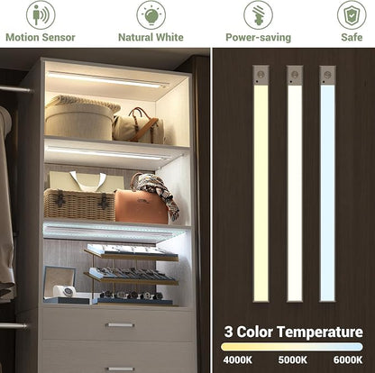 Besiost Closet System with Smart Sensor Lights, 4-8 FT Closet Organizer System - Image 4