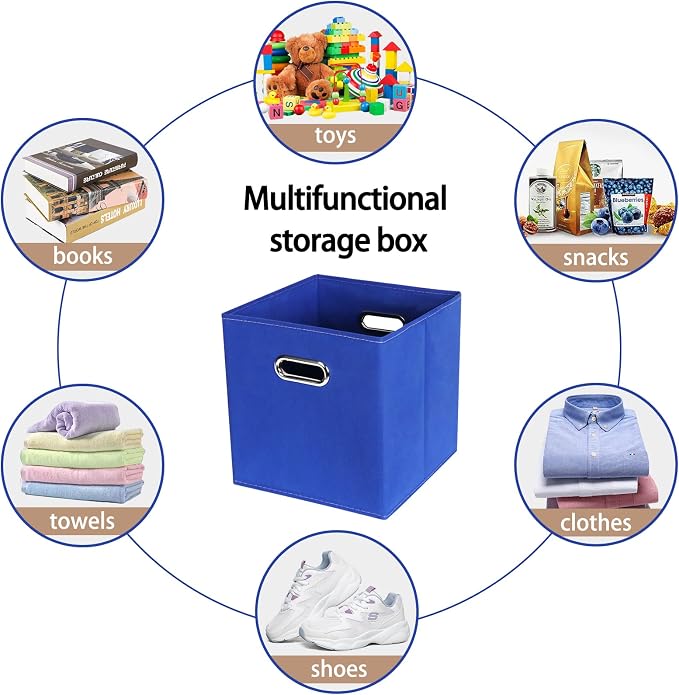 Fabric Cloth Storage Bins, Fabric Cube Bins Organizer - Image 3