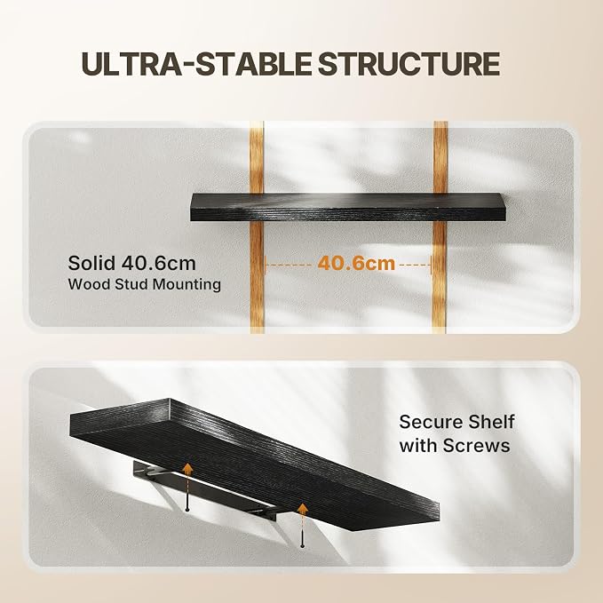AMADA HOMEFURNISHING Floating Shelves Wall Mounted, 24 x 7 Inch Wall Shelves - Image 5