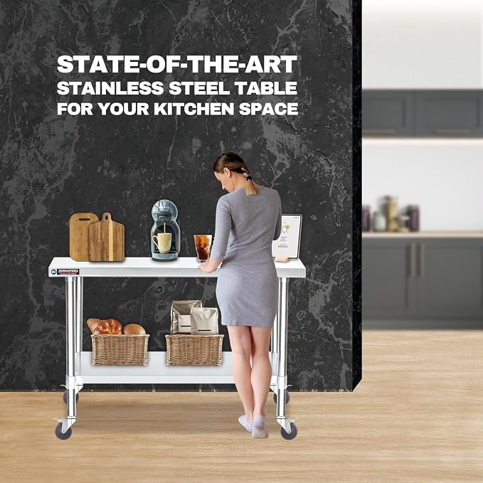 DuraSteel 30x60 NSF Stainless Steel Cart Work Table - Image 7