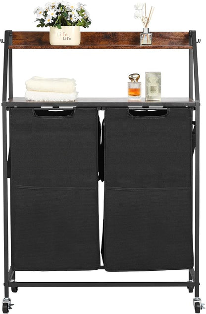 VEVOR 2 Tiers Laundry Sorter, Tall Laundry Hamper by VEVOR
