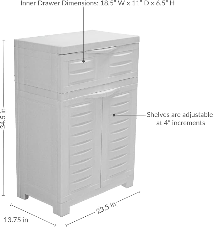Sunnydaze 34.5" Garage Storage Cabinet - Image 3