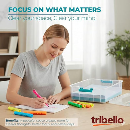 Tribello Craft Box & Art Supply Storage Organizer – Stackable Art Organizer and - Image 4