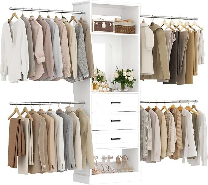 Unikito Closet System, 4FT - 9FT Closet Organizer by Unikito
