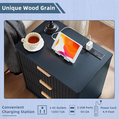 LEYAOYAO Fluted Nightstand - Image 5
