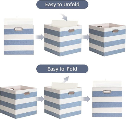Foldable Cube Storage Bin Organizing Baskets Cubby Boxes Fabric Storage Cubes - Image 4