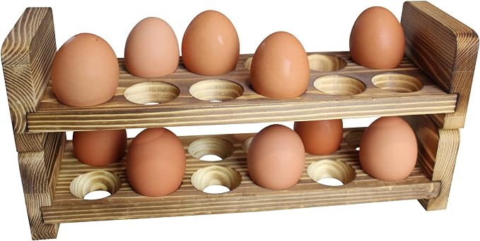 Expandable Stackable Wooden Egg Holder Countertop by GUI%27S+CHICKEN+COOP