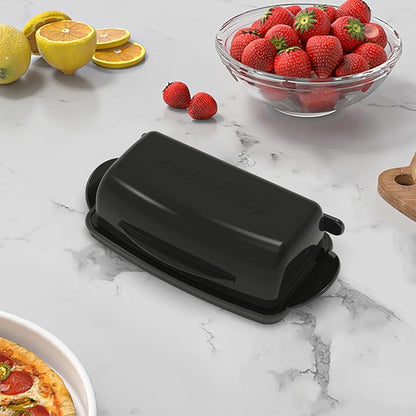 Butter Dishes with Lid for Countertop Refrigerator, Plastic Butter Dish Clear - Image 2