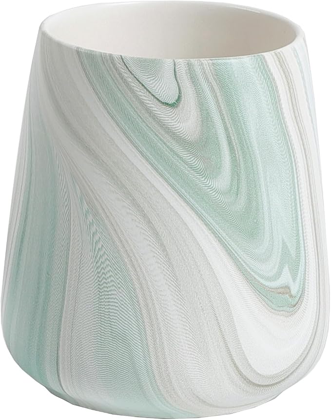 Marble Green Toothbrush Holder for Bathroom by Eyrozia
