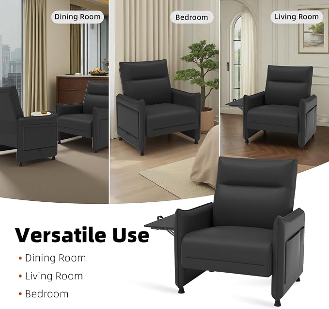 Upholstered Accent Sofas Set of 2, Modern Faux Leather Sofa Chairs - Image 9