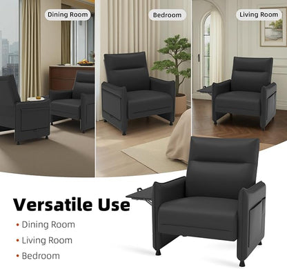 Upholstered Accent Sofa, Modern Faux Leather Chair - Image 9