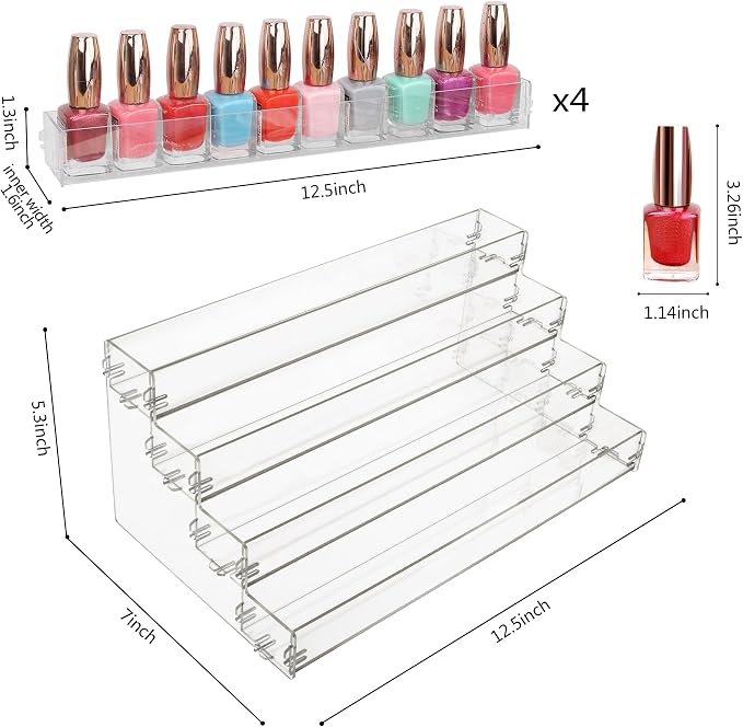Sunglass Organizer Easy Snap-on Assembly, Acrylic Sticker Display Stand - Image 2
