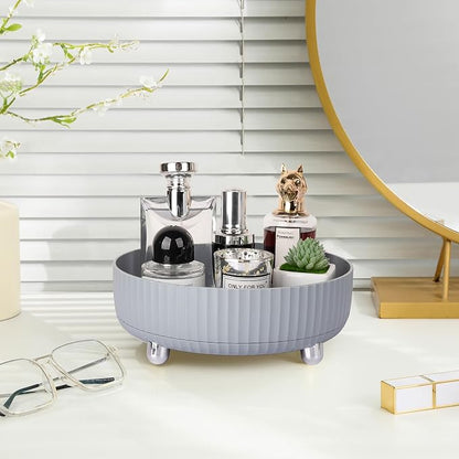 Anyoifax Makeup Perfume Organizer Tray 360 Degree Rotating Lazy Susan Skincare - Image 3