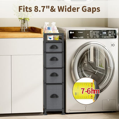 LASZOLA Narrow Cabinet Slim Storage Cart - Image 8