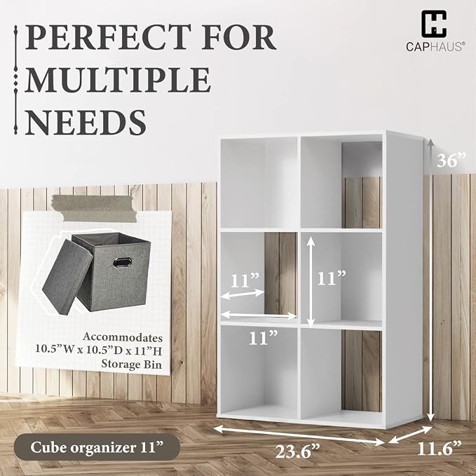 CAPHAUS Sturdy Room 11-Inch Cube Storage Organizer Shelf, - Image 3