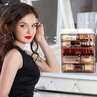 Sorbus Acrylic Clear Makeup Organizer - Image 4