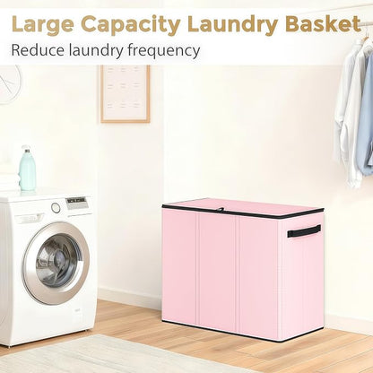 180L Laundry Hamper 3 Section, Large Laundry Basket - Image 8
