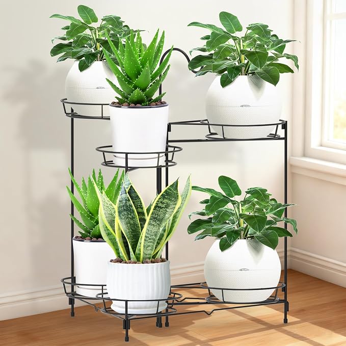 DiiKoo Heavy Duty Metal Plant Stand, Indoor Outdoor Plant Shelf & Rack - Image 2