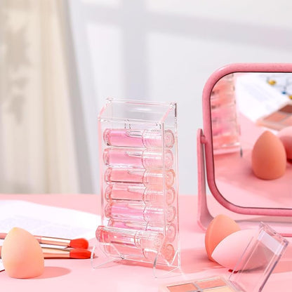 Weysat 2 Pcs Lip Balm Display Clear Acrylic Automatic Dispenser Lip Balm Holder - Image 4