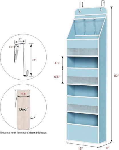 Univivi 5-Shelf Fabric Door Storage Over Door Hanging Organizer - Image 3