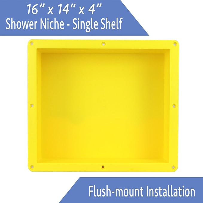 Ready For Tile Waterproof Leak Proof 16" x 14" Bathroom Recessed Shower Niche - Image 4