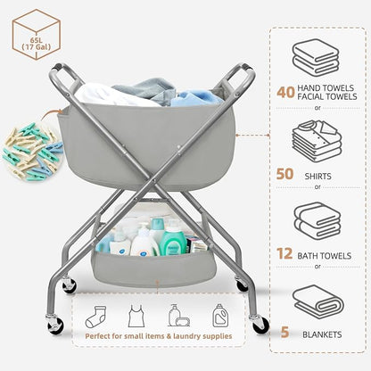 STORAGE MANIAC Collapsible Laundry Cart - Image 4