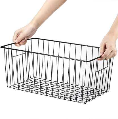 16inch Freezer Wire Storage Organizer Baskets, Refrigerator Metal Bins - Image 4