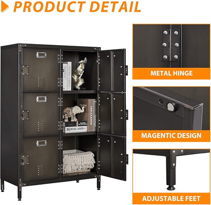 Metal Locker Storage Cabinet, 47.3" Employees Locker - Image 5