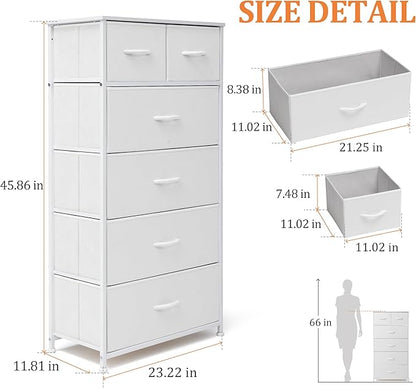 Tall Dresser for Bedroom, Fabric Storage Tower - Image 2