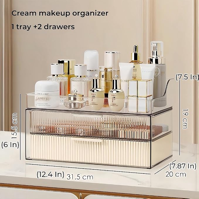 Makeup Organizer Countertop Large Cosmetic Display Cases Cosmetic Organizer - Image 4