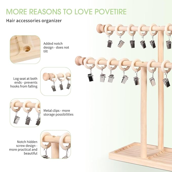 POVETIRE Headband Holder Stand Storage - Image 4