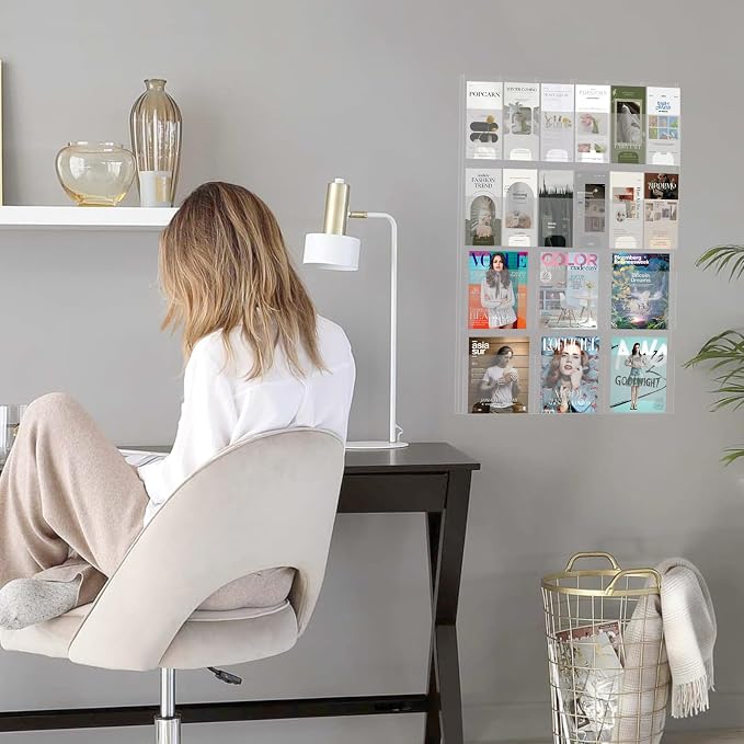 Acrylic Brochure Pamphlet Holder, 6 Magazine Holders and 12 Pamphlet Holders - Image 6