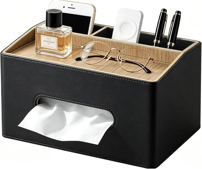 Rectangular Tissue Box Cover, PU Leather Facial Tissue Holder by Thelittlebeautyoflife