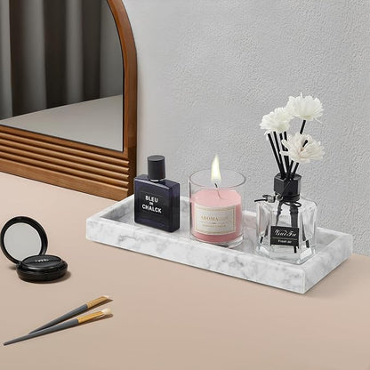 Real Natural Small Marble Tray for Bathroom, Kitchen and Desktop, Rectangle - Image 7