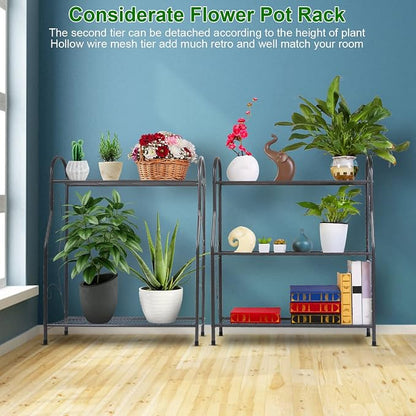 Storage Shelf Flower Pot Stand Hanging Plant Stand Planter Shelves Flower Pot - Image 5