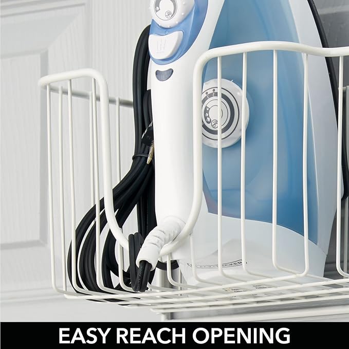 mDesign Wall Mounted Ironing Board Holder - Image 6