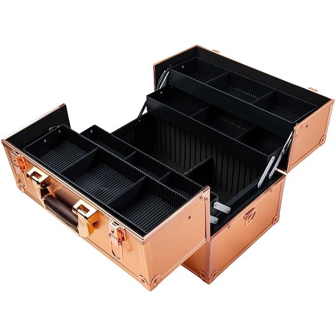 SHANY Essential Pro Makeup Train Case Cosmetic Box Portable Makeup Case - Image 3