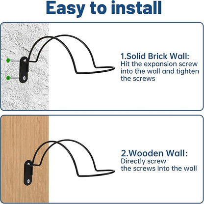 2 Pcs Helmet Rack Hanger Wall Mount Display, Helmet Holder Hooks Wall Mount - Image 4