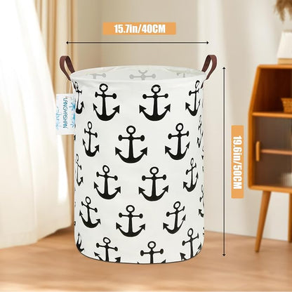 LANGYASHAN Laundry Basket Canvas Fabric Collapsible Organizer Basket - Image 2