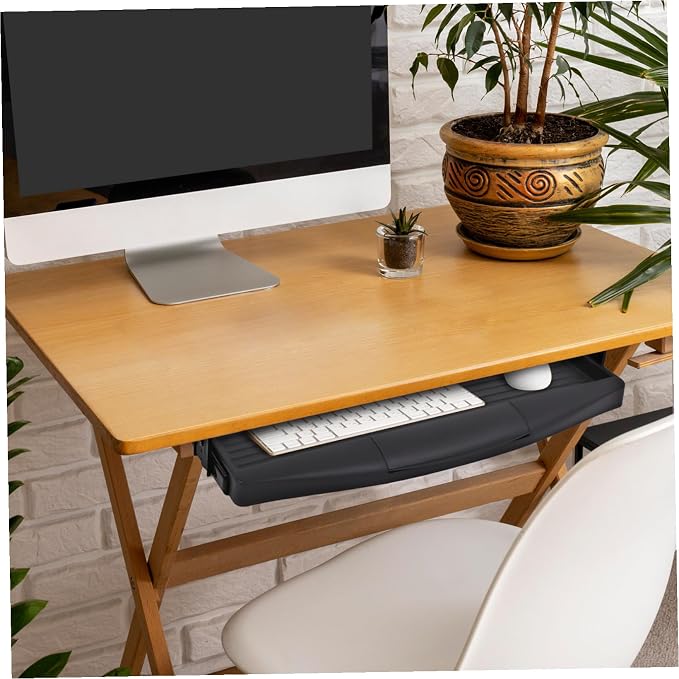 TEHAUX Under-Desk Keyboard Tray 20.67×9.06 in – Adjustable Slide-Out Drawer & - Image 8