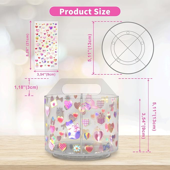 Acrylic Pencil Organizer for Desk 4 Compartments - Image 3