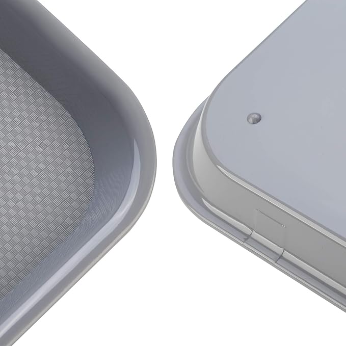 Eslite Rectangular Plastic Serving Trays, Fast Food Serving Cafeteria Trays - Image 3