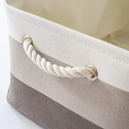 Storage Basket Fabric Sturdy Canvas Storage Bins Organizer - Image 4