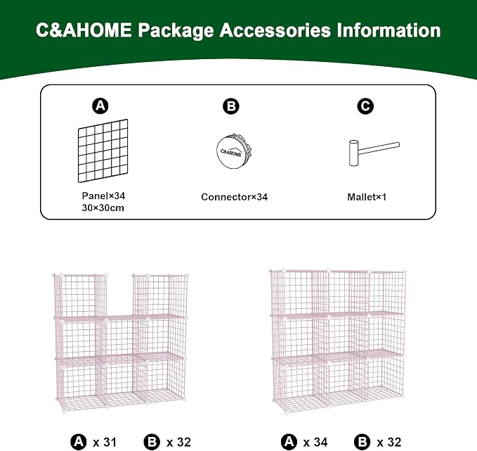 C&AHOME Wire Cube Storage, 9 - Image 7
