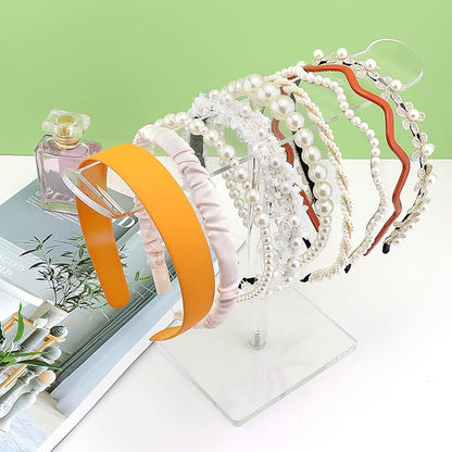 Bigfety Acrylic Headband Holder, Hair Accessories Organizer Clear Stand - Image 2