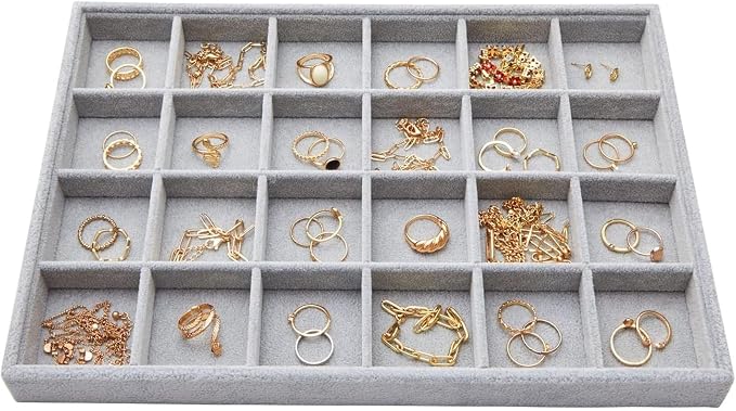 Juvale 2 Pack Velvet Jewelry Organizer Tray - Image 7