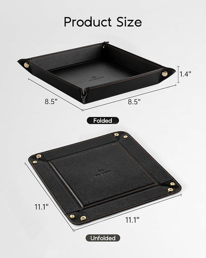 VLANDO Valet Tray Organizer, PU Leather Catchall Tray - Image 7